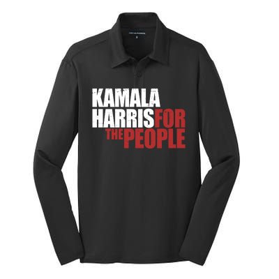 Kamala Harris For The People Political Silk Touch Performance Long Sleeve Polo