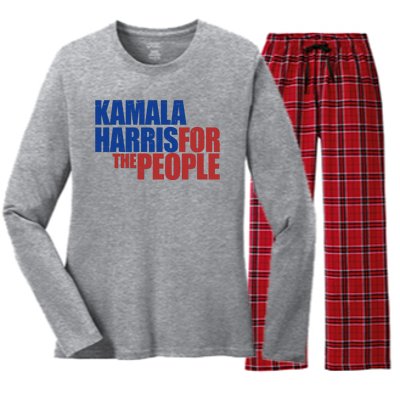 Kamala Harris For The People Political Women's Long Sleeve Flannel Pajama Set 