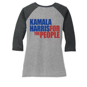 Kamala Harris For The People Political Women's Tri-Blend 3/4-Sleeve Raglan Shirt