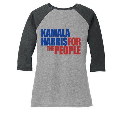 Kamala Harris For The People Political Women's Tri-Blend 3/4-Sleeve Raglan Shirt