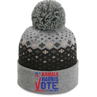 Kamala Harris For President A New Vision For America The Baniff Cuffed Pom Beanie