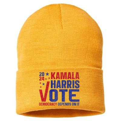 Kamala Harris For President A New Vision For America Sustainable Knit Beanie