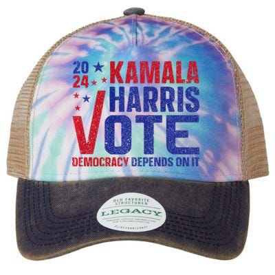 Kamala Harris For President A New Vision For America Legacy Tie Dye Trucker Hat