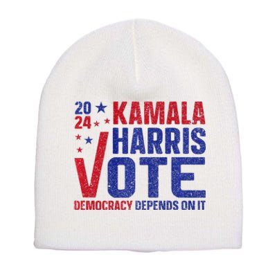 Kamala Harris For President A New Vision For America Short Acrylic Beanie