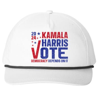 Kamala Harris For President A New Vision For America Snapback Five-Panel Rope Hat