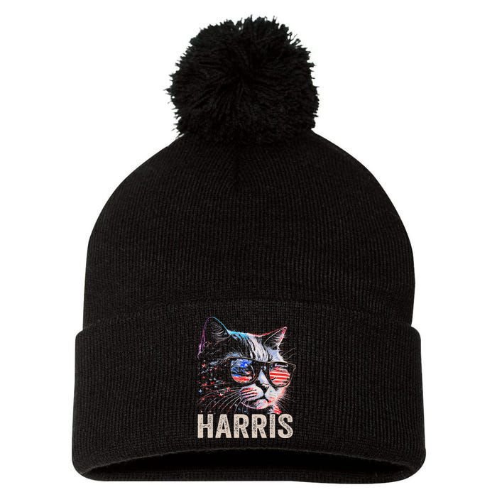 Kamala Harris For President 2024 Pom Pom 12in Knit Beanie