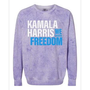 Kamala Harris For President 2024 Election Campaign Freedom Colorblast Crewneck Sweatshirt