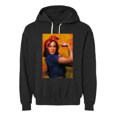 Kamala Harris For President Mala We Can Do It Garment-Dyed Fleece Hoodie