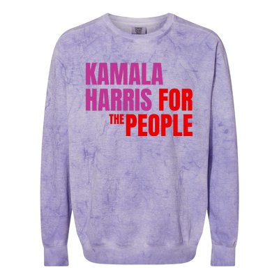 Kamala Harris For The People Kamala 2024 Colorblast Crewneck Sweatshirt