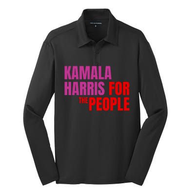 Kamala Harris For The People Kamala 2024 Silk Touch Performance Long Sleeve Polo