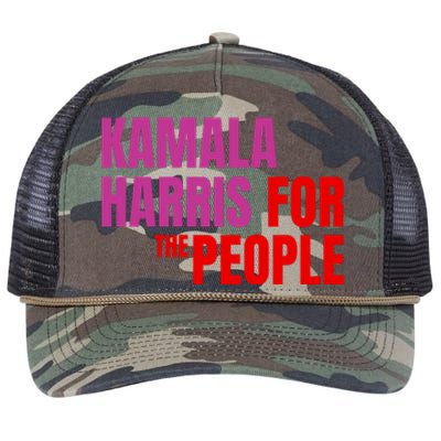 Kamala Harris For The People Kamala 2024 Retro Rope Trucker Hat Cap