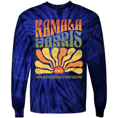 Kamala Harris For A Brighter Tomorrow 2024 Tie-Dye Long Sleeve Shirt