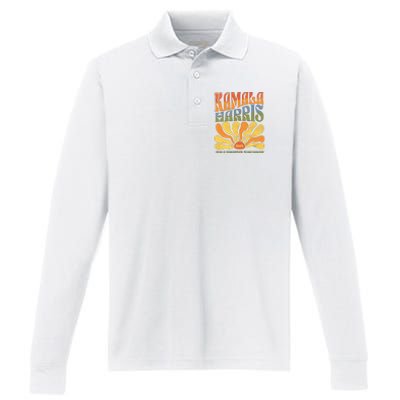 Kamala Harris For A Brighter Tomorrow 2024 Performance Long Sleeve Polo