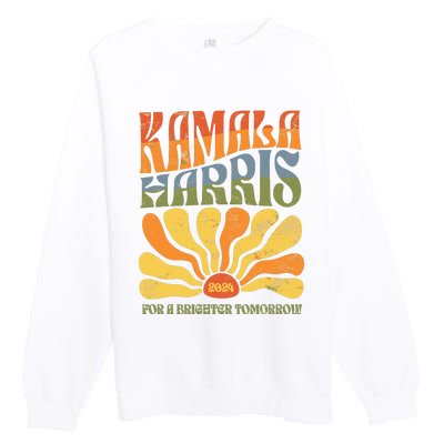 Kamala Harris For A Brighter Tomorrow 2024 Premium Crewneck Sweatshirt