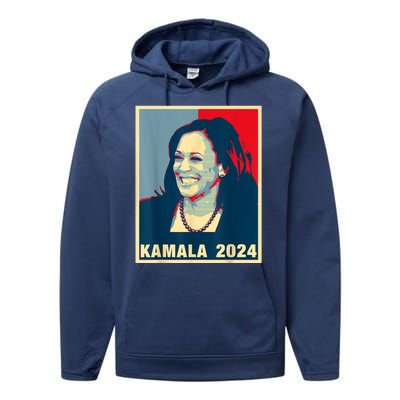 Kamala Harris For President 2024 Madam Vice President Performance Fleece Hoodie