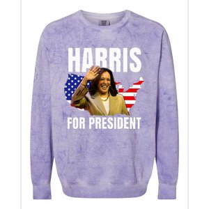 Kalama Harris For President 2024 Colorblast Crewneck Sweatshirt