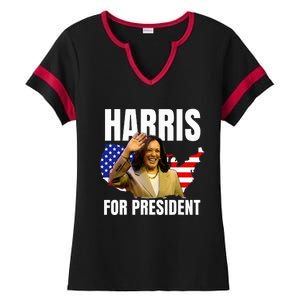 Kalama Harris For President 2024 Ladies Halftime Notch Neck Tee