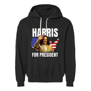 Kalama Harris For President 2024 Garment-Dyed Fleece Hoodie