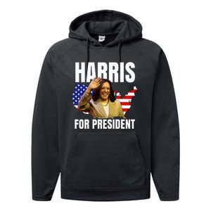 Kalama Harris For President 2024 Performance Fleece Hoodie