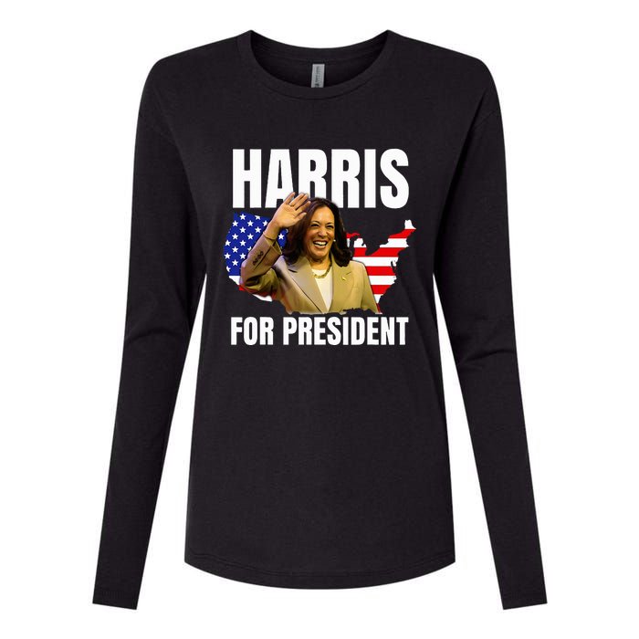 Kalama Harris For President 2024 Womens Cotton Relaxed Long Sleeve T-Shirt