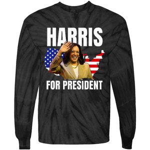 Kalama Harris For President 2024 Tie-Dye Long Sleeve Shirt