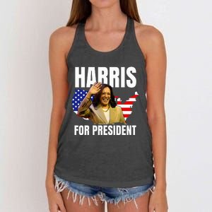 Kalama Harris For President 2024 Women's Knotted Racerback Tank