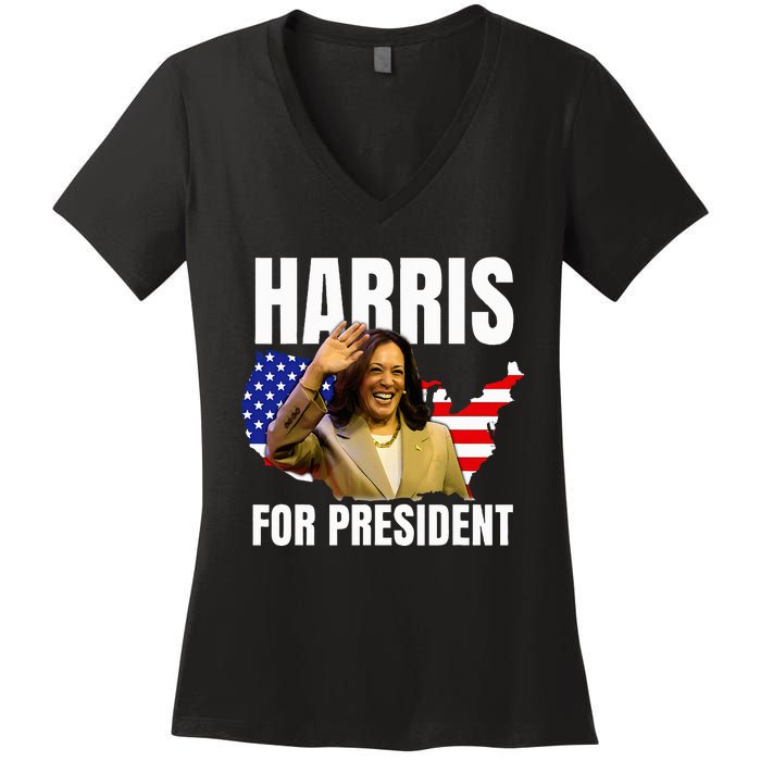 Kalama Harris For President 2024 Women's V-Neck T-Shirt