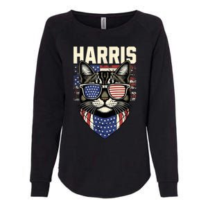 Kamala Harris For President 2024 Funny Cat Lady Graphic Womens California Wash Sweatshirt