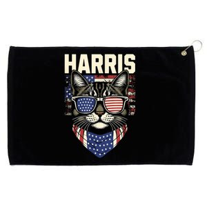 Kamala Harris For President 2024 Funny Cat Lady Graphic Grommeted Golf Towel