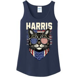 Kamala Harris For President 2024 Funny Cat Lady Graphic Ladies Essential Tank