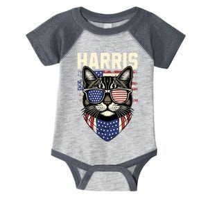 Kamala Harris For President 2024 Funny Cat Lady Graphic Infant Baby Jersey Bodysuit