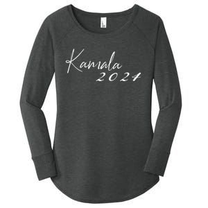 Kamala Harris For President 2024 Presidential Election Women's Perfect Tri Tunic Long Sleeve Shirt