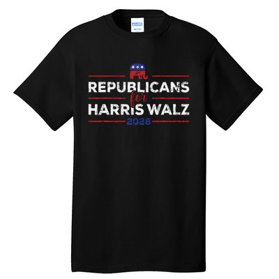 Kamala Harris For President Republicans For Harris Waltz Tall T-Shirt