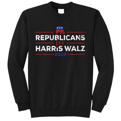 Kamala Harris For President Republicans For Harris Waltz Tall Sweatshirt