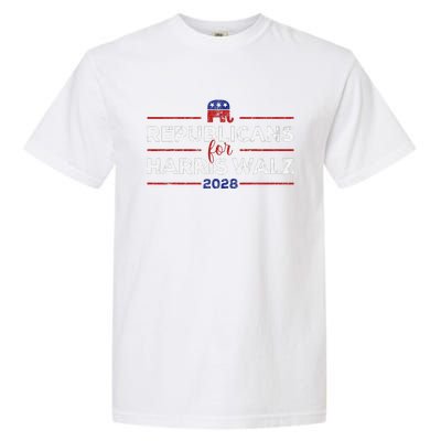 Kamala Harris For President Republicans For Harris Waltz Garment-Dyed Heavyweight T-Shirt