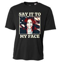 Kamala Harris For President Say It To My Face Debate 2024 Cooling Performance Crew T-Shirt