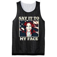 Kamala Harris For President Say It To My Face Debate 2024 Mesh Reversible Basketball Jersey Tank