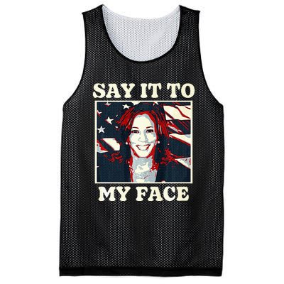 Kamala Harris For President Say It To My Face Debate 2024 Mesh Reversible Basketball Jersey Tank