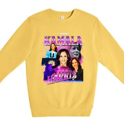 Kamala Harris For President 2024 Bootleg Rap Style Campaign Premium Crewneck Sweatshirt