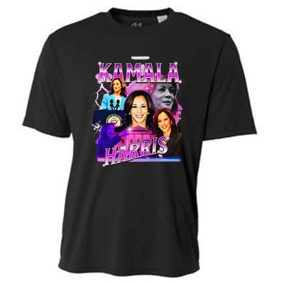 Kamala Harris For President 2024 Bootleg Rap Style Campaign Cooling Performance Crew T-Shirt