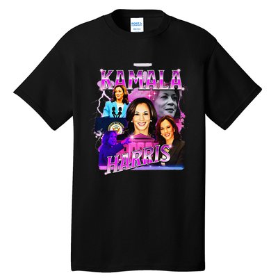 Kamala Harris For President 2024 Bootleg Rap Style Campaign Tall T-Shirt