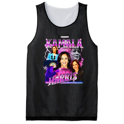 Kamala Harris For President 2024 Bootleg Rap Style Campaign Mesh Reversible Basketball Jersey Tank