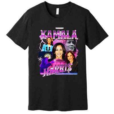 Kamala Harris For President 2024 Bootleg Rap Style Campaign Premium T-Shirt