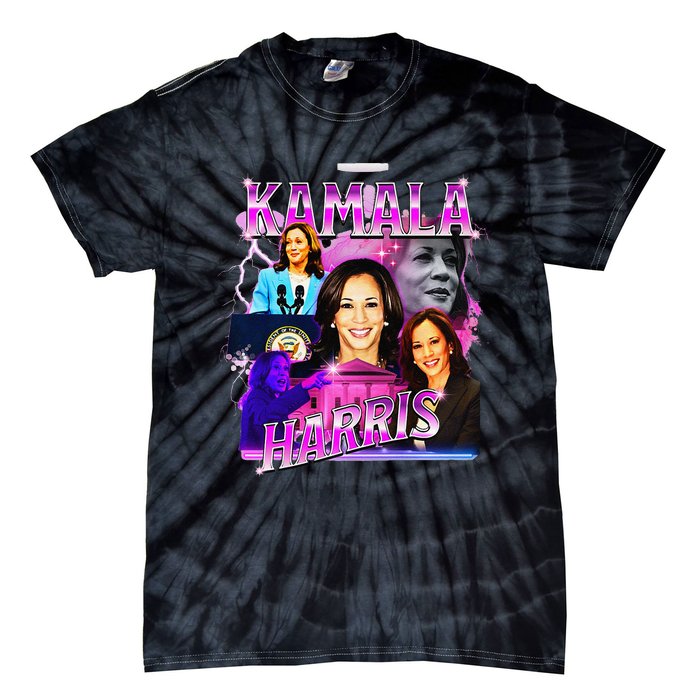 Kamala Harris For President 2024 Bootleg Rap Style Campaign Tie-Dye T-Shirt