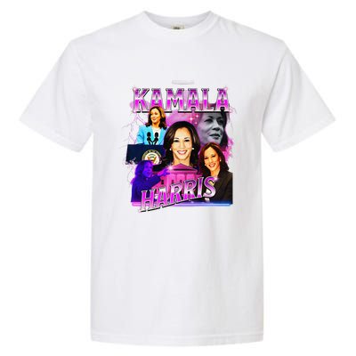 Kamala Harris For President 2024 Bootleg Rap Style Campaign Garment-Dyed Heavyweight T-Shirt