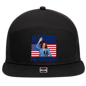 Kalama Harris For President 2024 Gift 7 Panel Mesh Trucker Snapback Hat