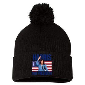 Kalama Harris For President 2024 Gift Pom Pom 12in Knit Beanie