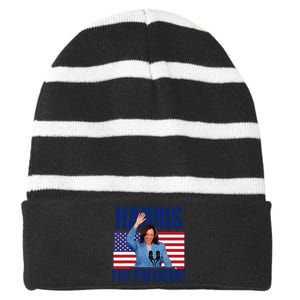 Kalama Harris For President 2024 Gift Striped Beanie with Solid Band