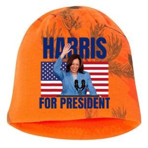 Kalama Harris For President 2024 Gift Kati - Camo Knit Beanie