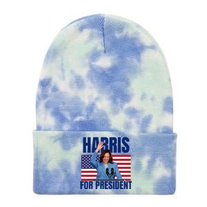 Kalama Harris For President 2024 Gift Tie Dye 12in Knit Beanie